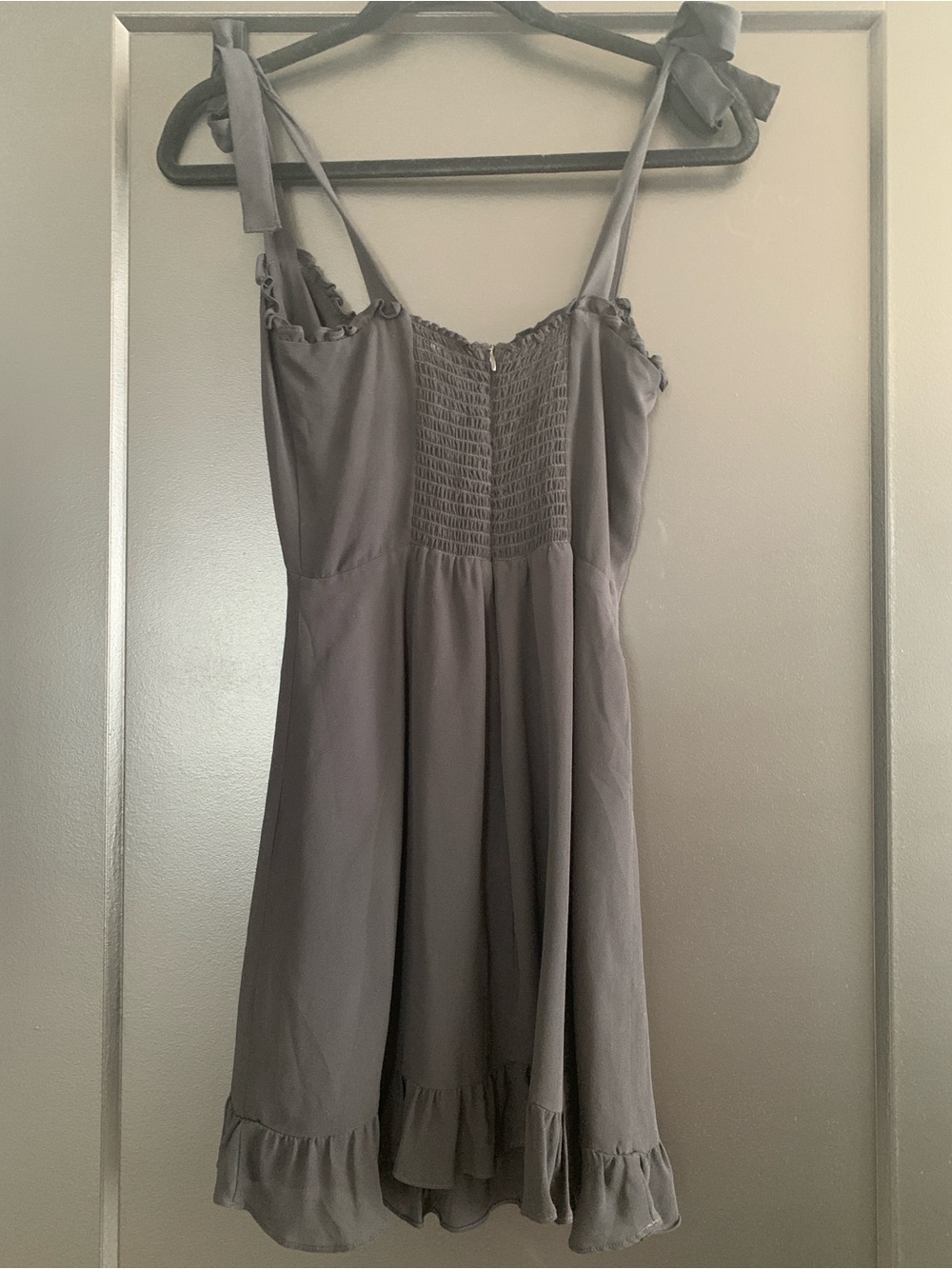 Reformation Tie-Shoulder Mini Dress - Black - Picture 3 of 3